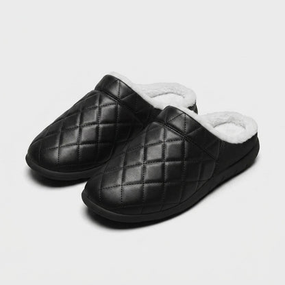 Quilted Plush-Lined House Slippers | Revangiol