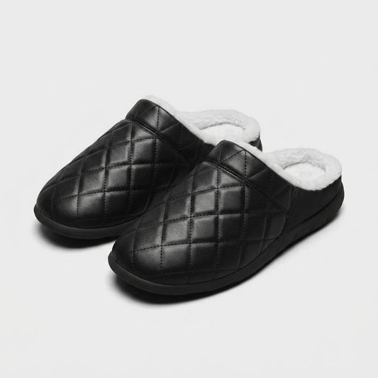 Quilted Plush-Lined House Slippers | Revangiol
