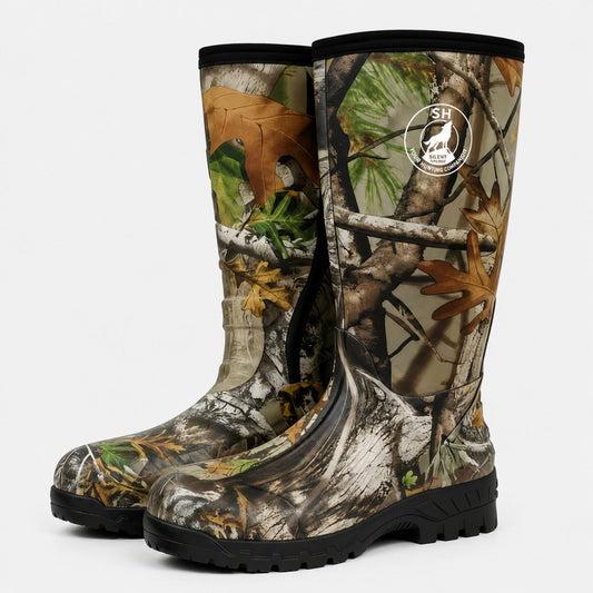 Camouflage Rubber Hunting Boots | Revangiol