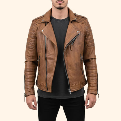 Classic Biker Leather Jacket | Revangiol