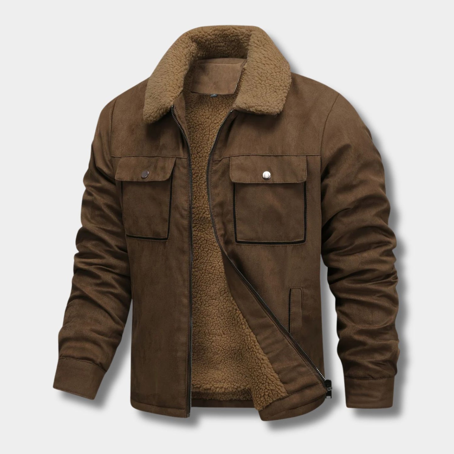 Sherpa Collar Fleece Jacket | Revangiol