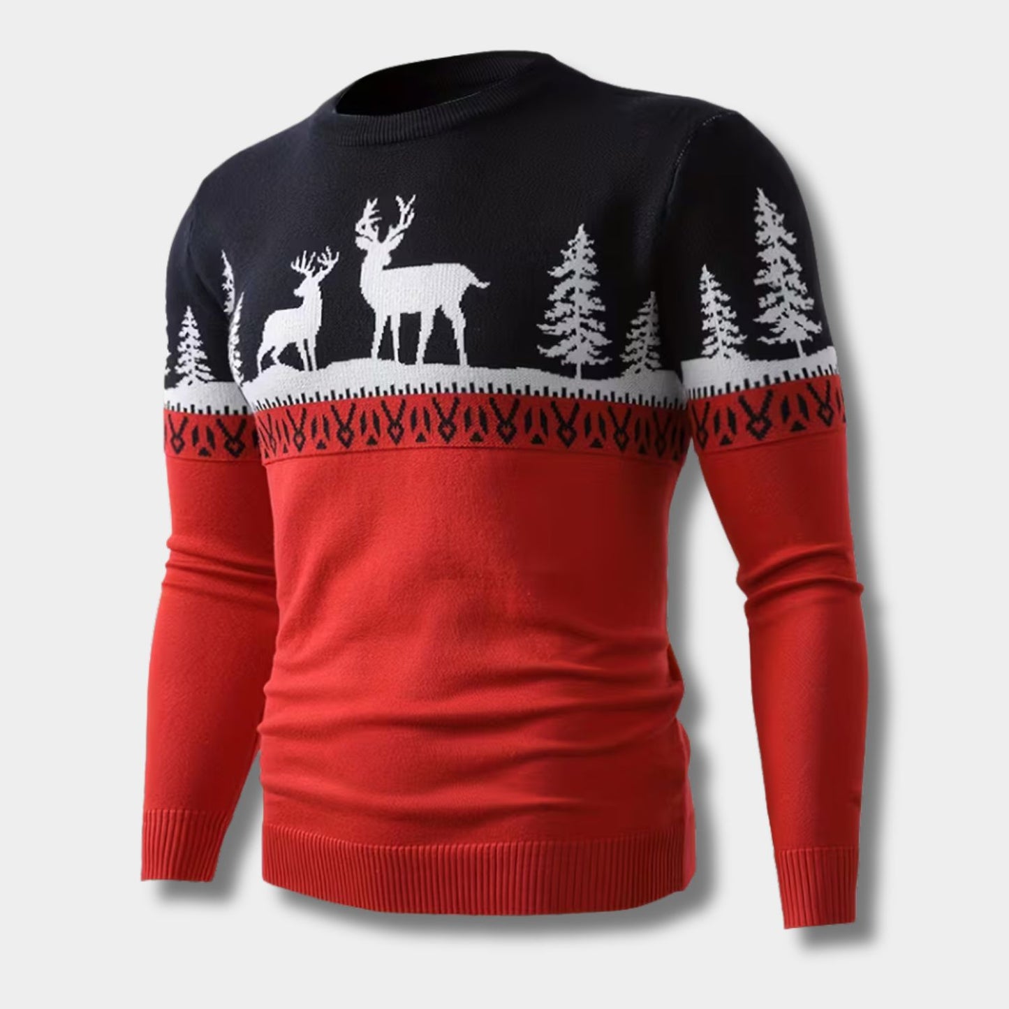Reindeer & Pine Christmas Sweater | Revangiol