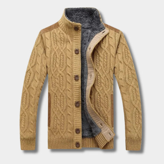 Sherpa Cable Knit Cardigan | Revangiol