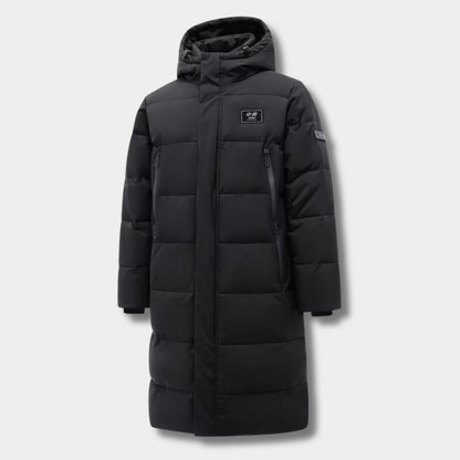 Long Hooded Puffer Ski Coat | Revangiol