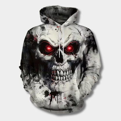 Novelty Skull Graphic Print Hoodie | Revangiol