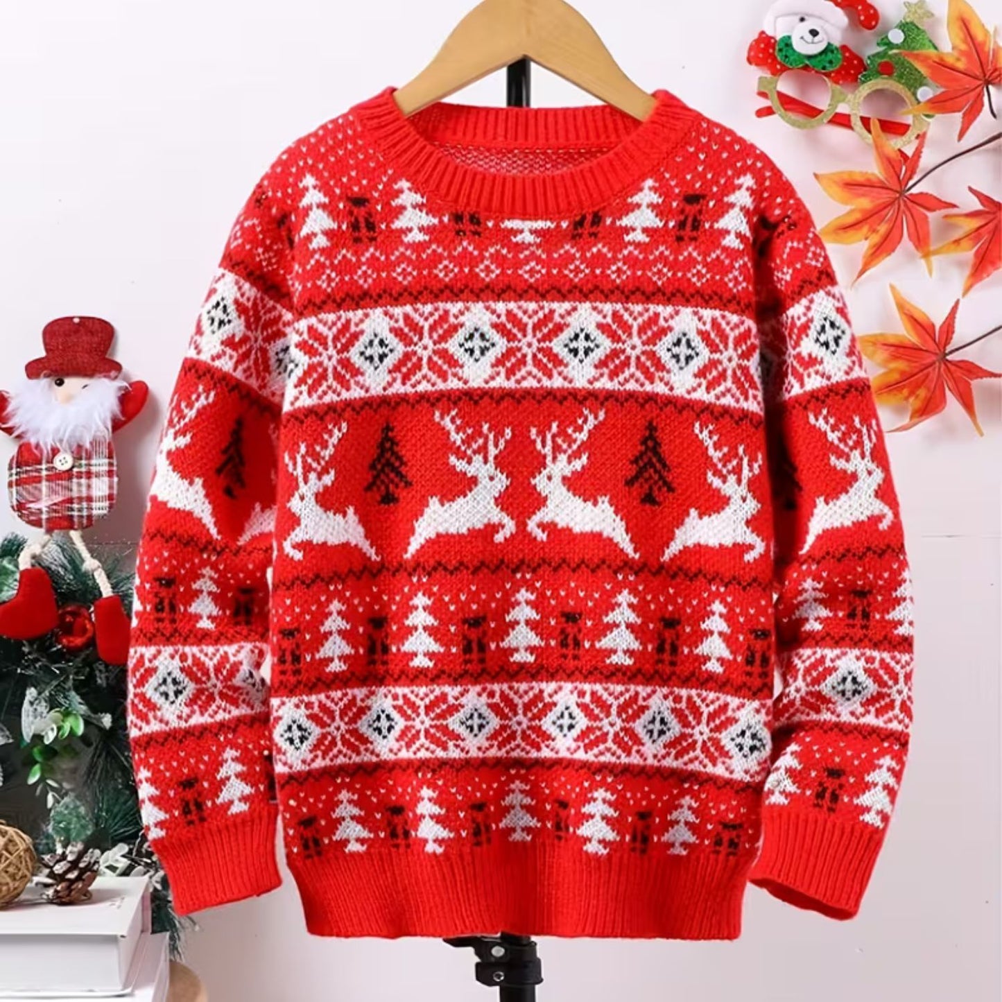 Classic Reindeer Christmas Sweater | Revangiol
