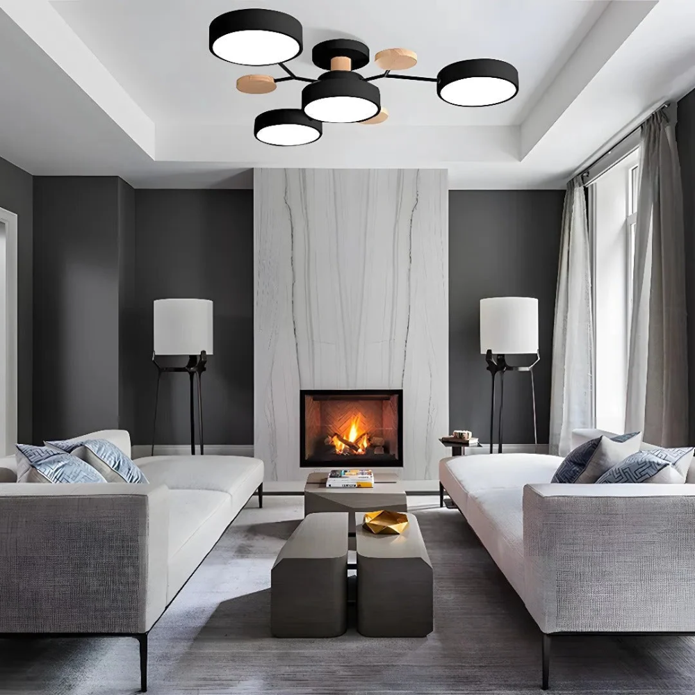 Sleek Circular LED Ceiling Fixture | Revangiol