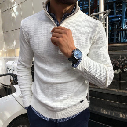 Quarter-Zip Textured Pullover | Revangiol