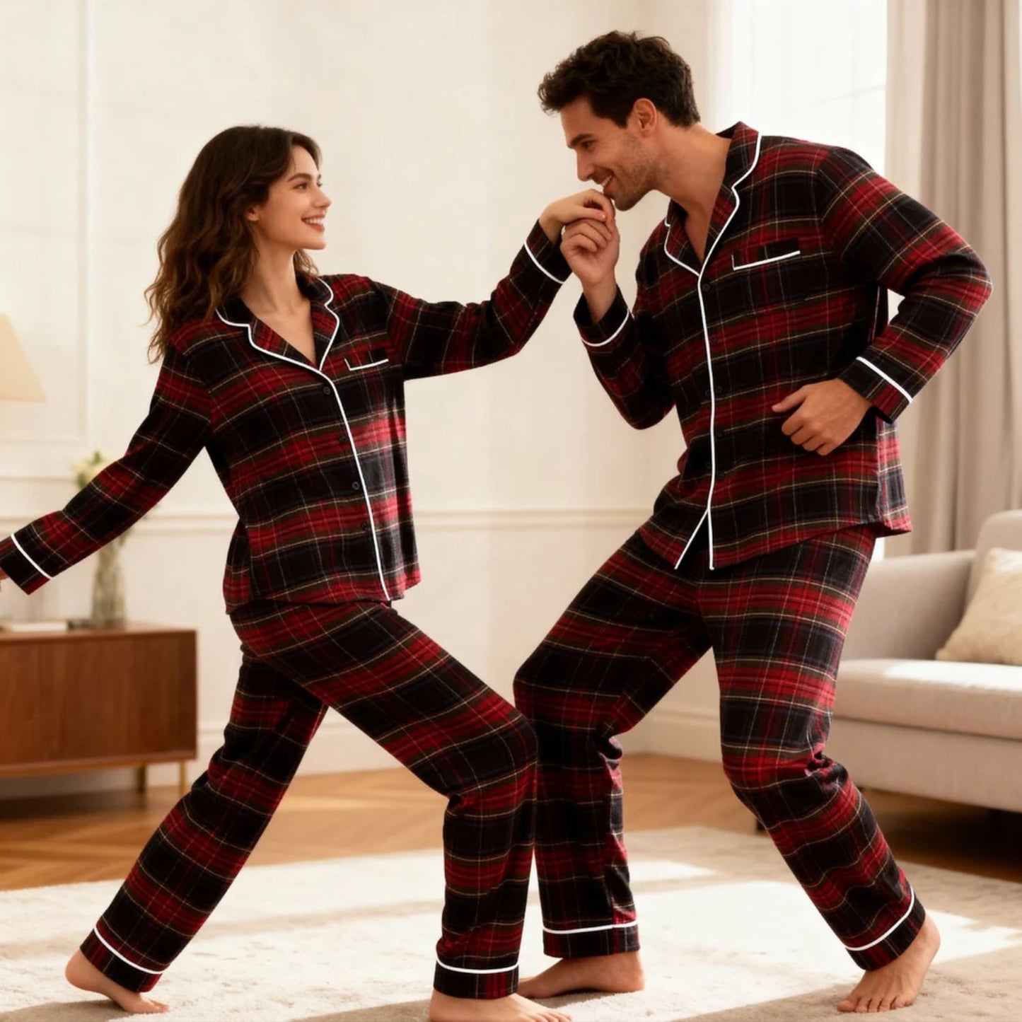 Classic Checked Lounge Pajama Set | Revangiol