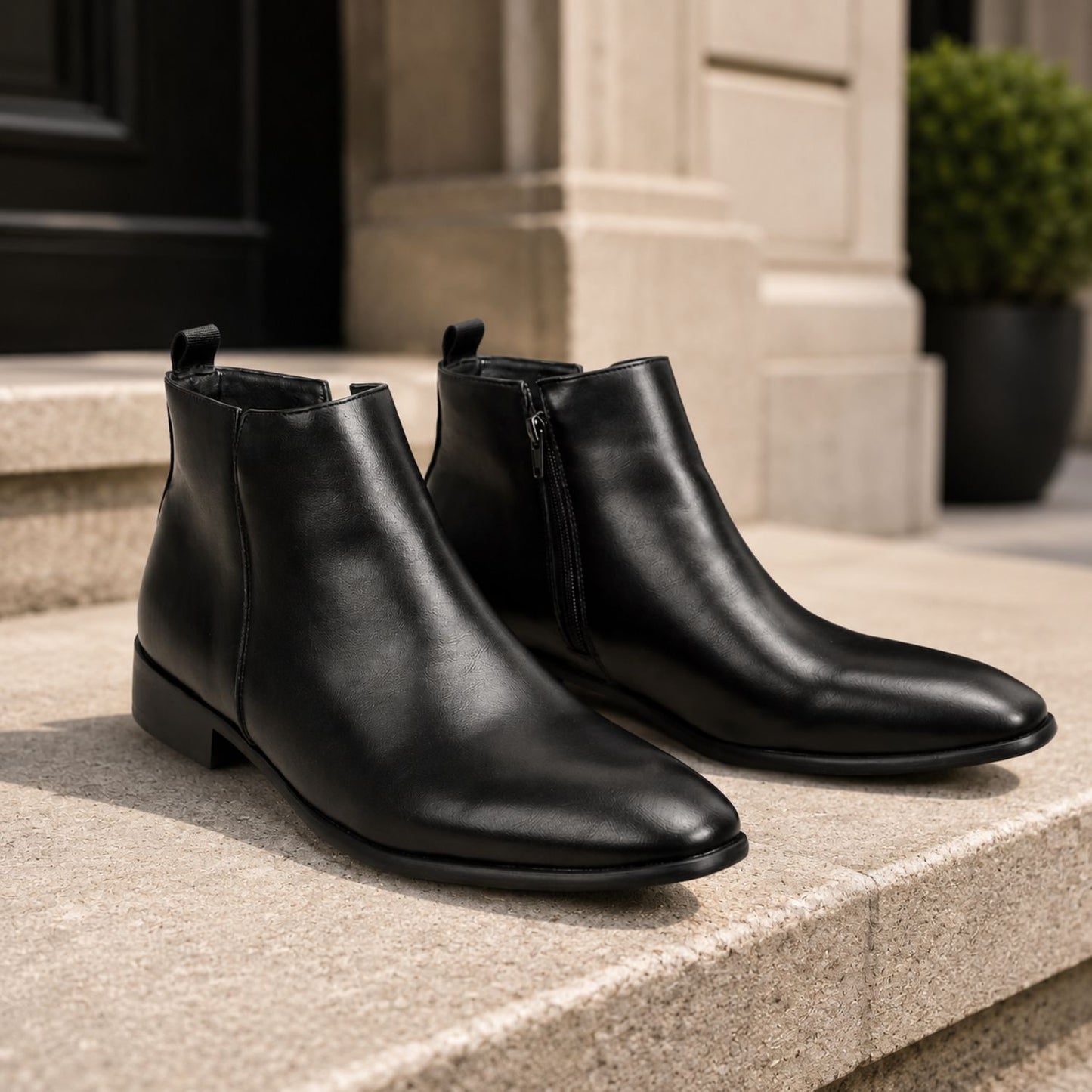Square Toe Chelsea Boots | Revangiol