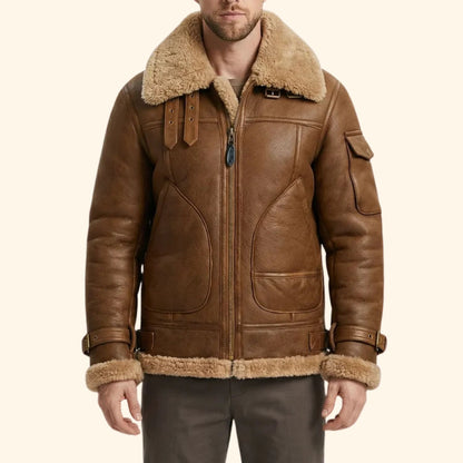 Shearling Aviator Jacket | Revangiol
