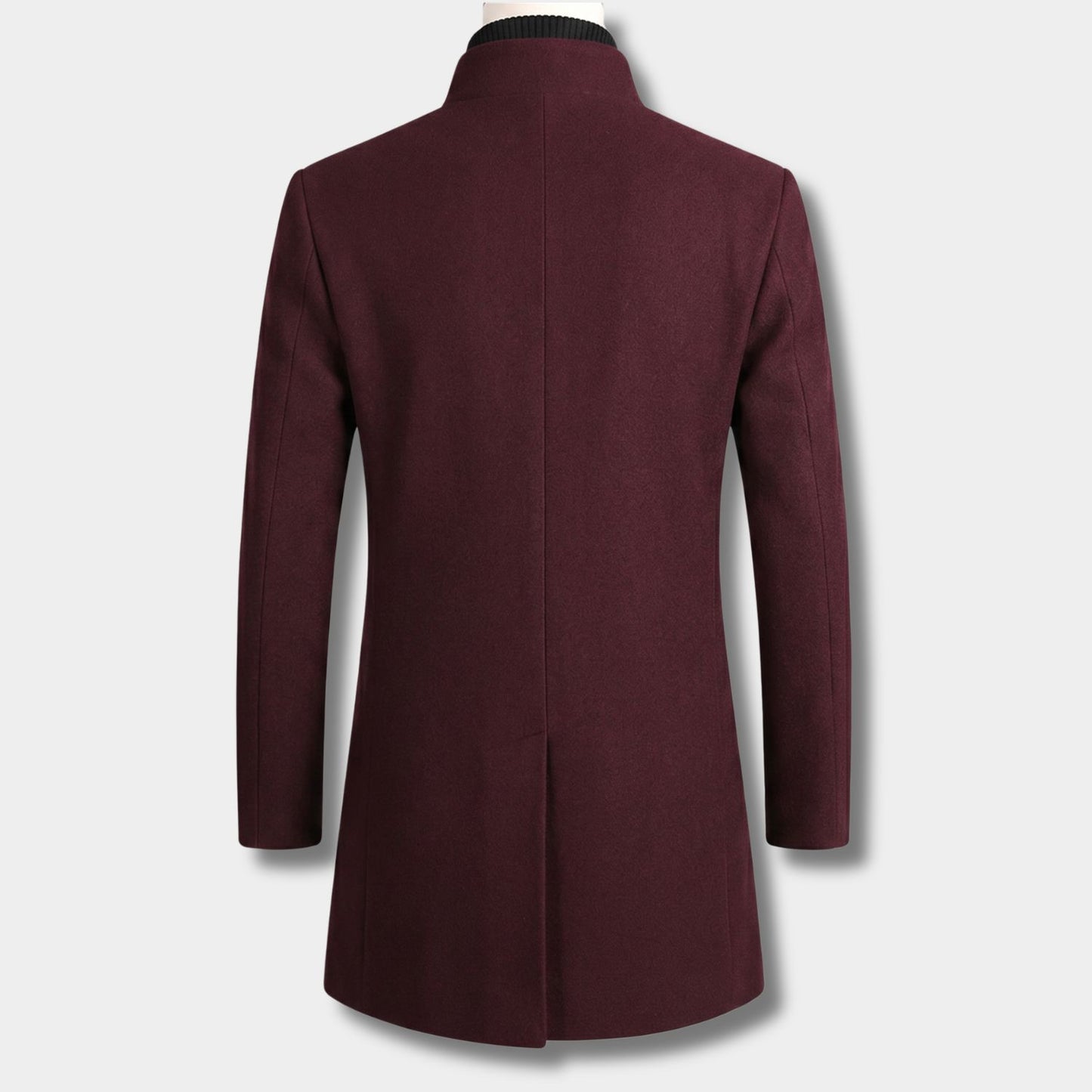 High Neck Wool Blend Over Coat | Revangiol