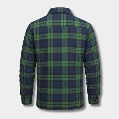 Quilted Check Flannel Shirt Jacket | Revangiol
