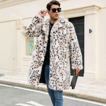 Speckled Pattern Plush Fur Coat | Revangiol