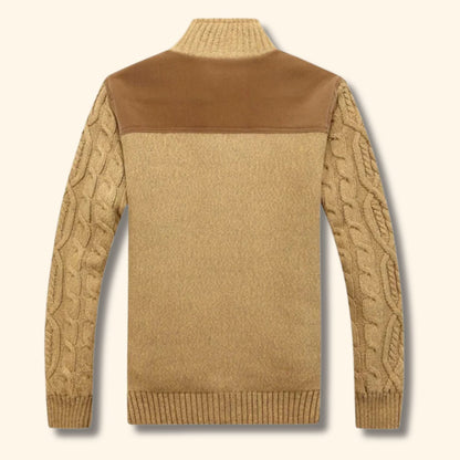 Sherpa Cable Knit Cardigan | Revangiol
