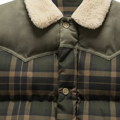 Checked Sherpa Puffer Vest | Revangiol