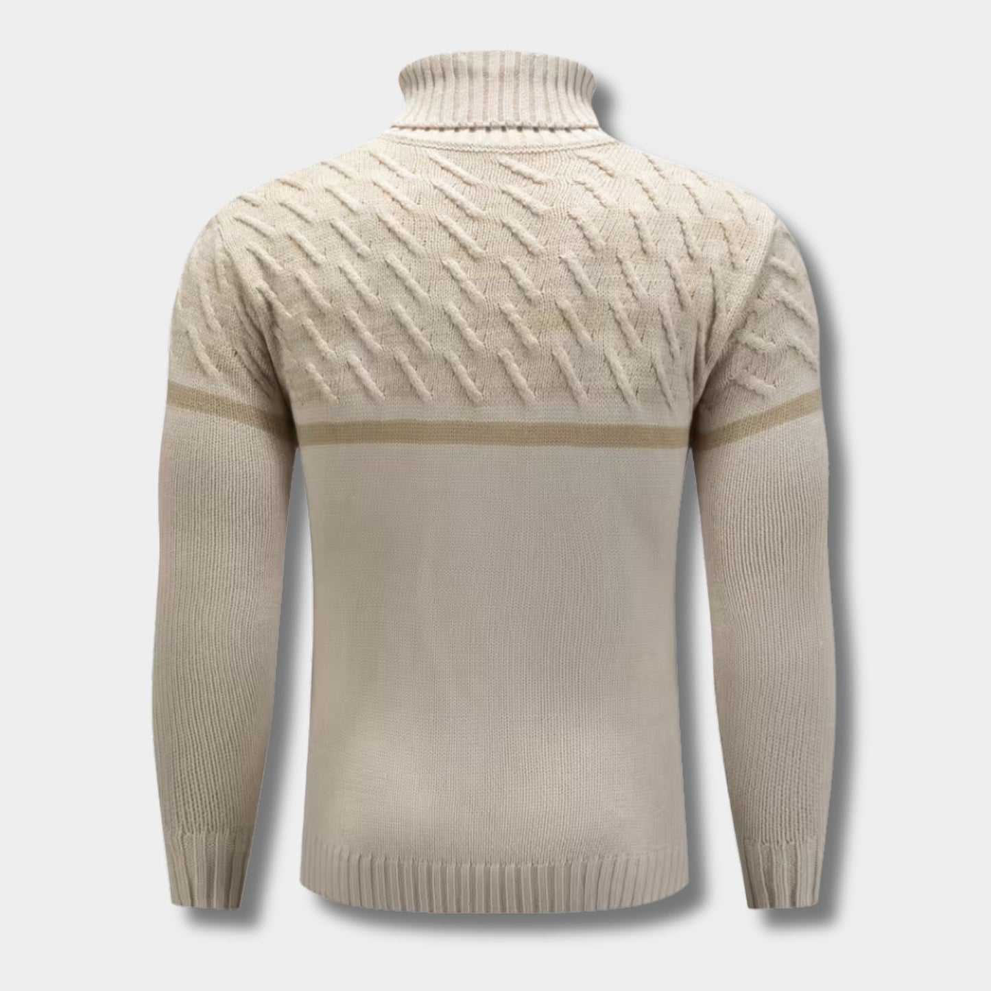 Vintage Textured Patterned Turtleneck | Revangiol