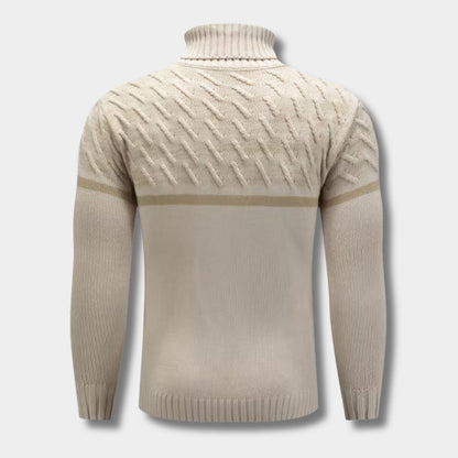 Vintage Textured Patterned Turtleneck | Revangiol