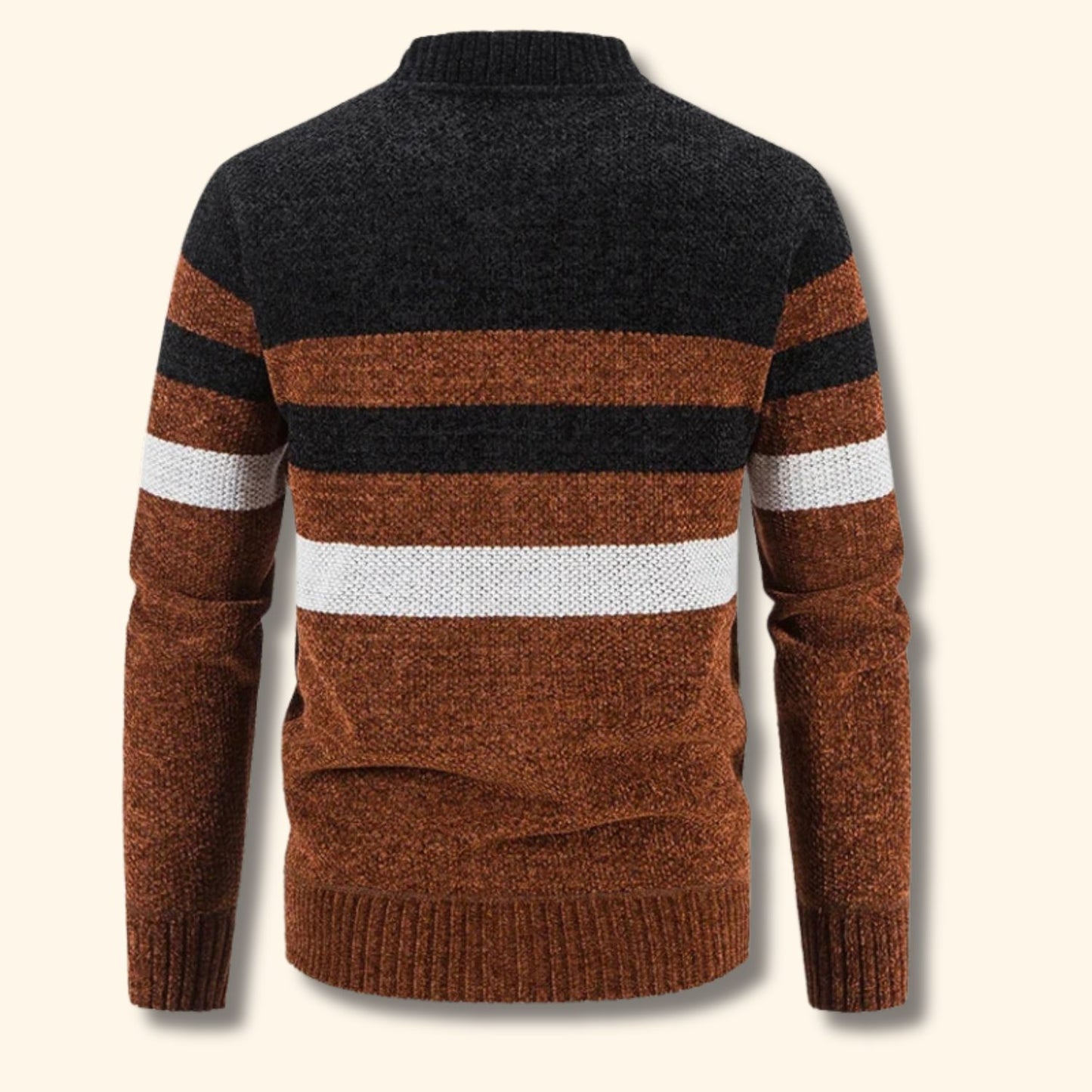 Striped Zip Knit Cardigan | Revangiol
