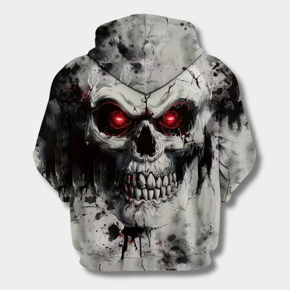 Novelty Skull Graphic Print Hoodie | Revangiol