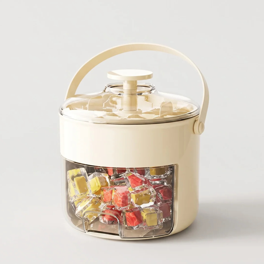 Compact Ice Cube Maker & Container | Revangiol