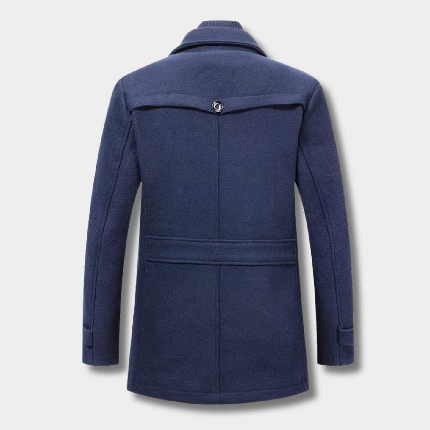 High Neck Fleece Pea Coat | Revangiol
