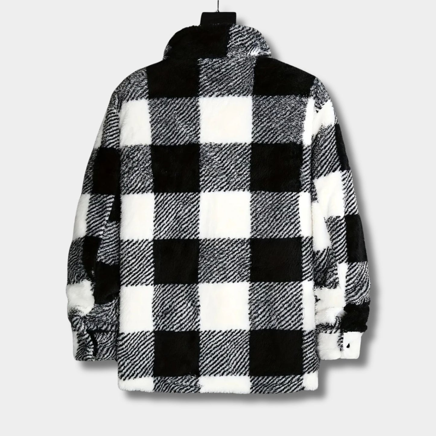 Checked Sherpa Fleece Jacket | Revangiol