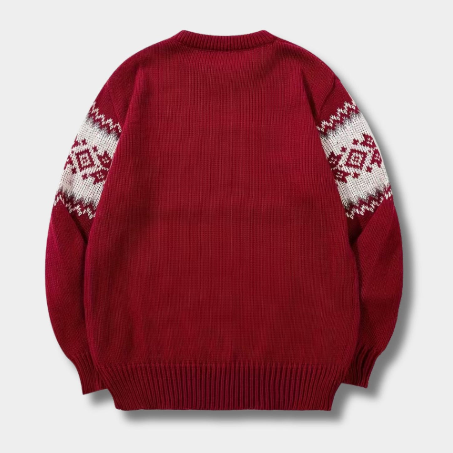 Jacquard Crew Neck Christmas Sweater | Revangiol