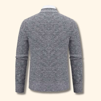 Textured Contrast Trim Cardigan | Revangiol