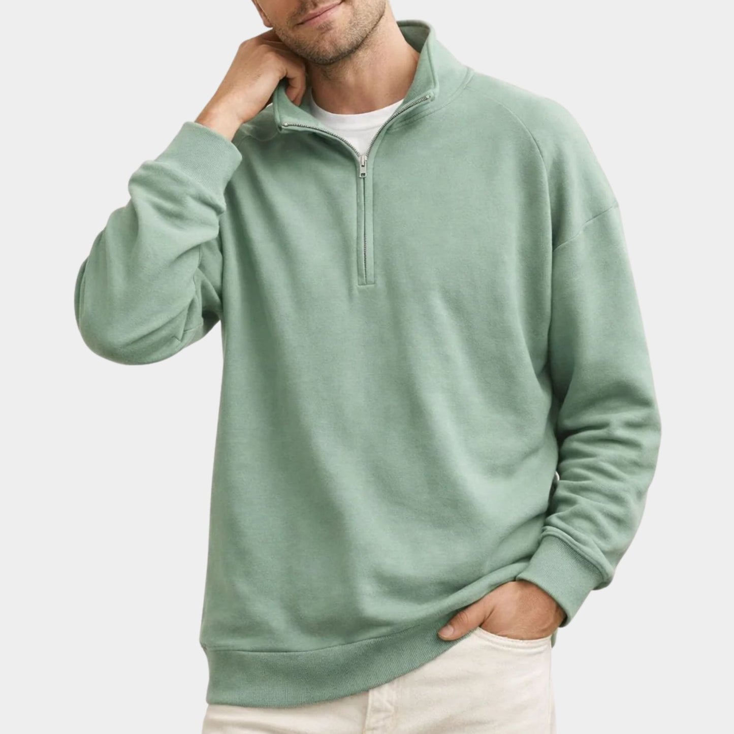 Stand Collar Fleece Quarter-Zip | Revangiol