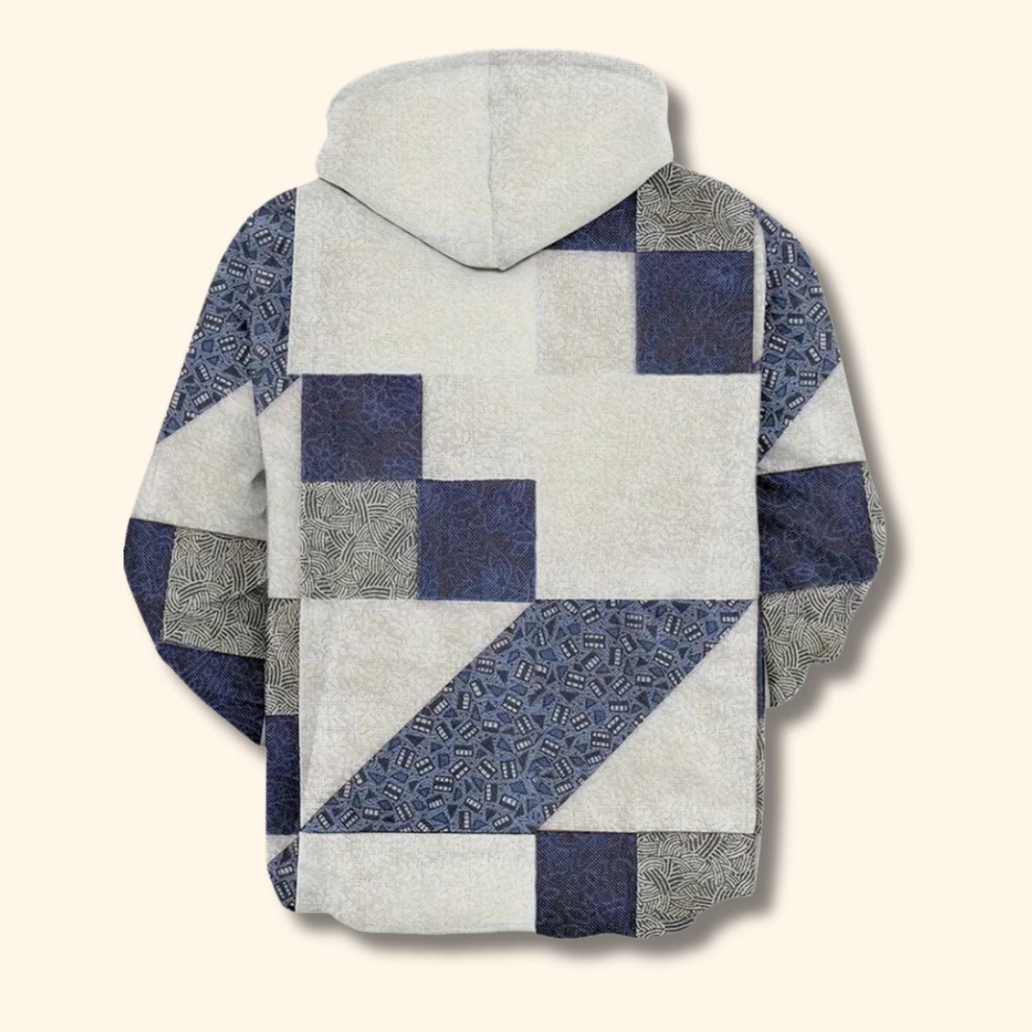 Geometric Print Pullover Hoodie | Revangiol