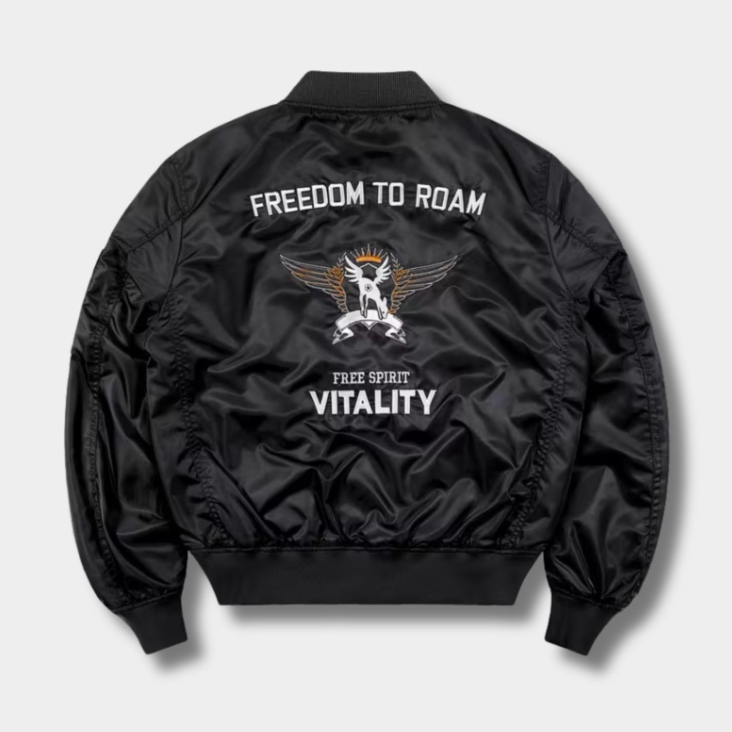 Embroidered Flight Bomber Jacket | Revangiol