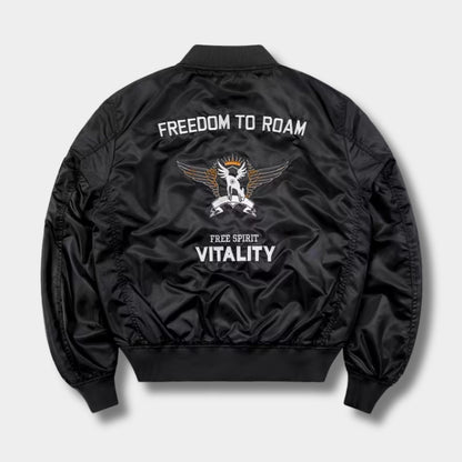 Embroidered Flight Bomber Jacket | Revangiol