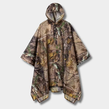 Camouflage Hooded Poncho Rain Coat | Revangiol