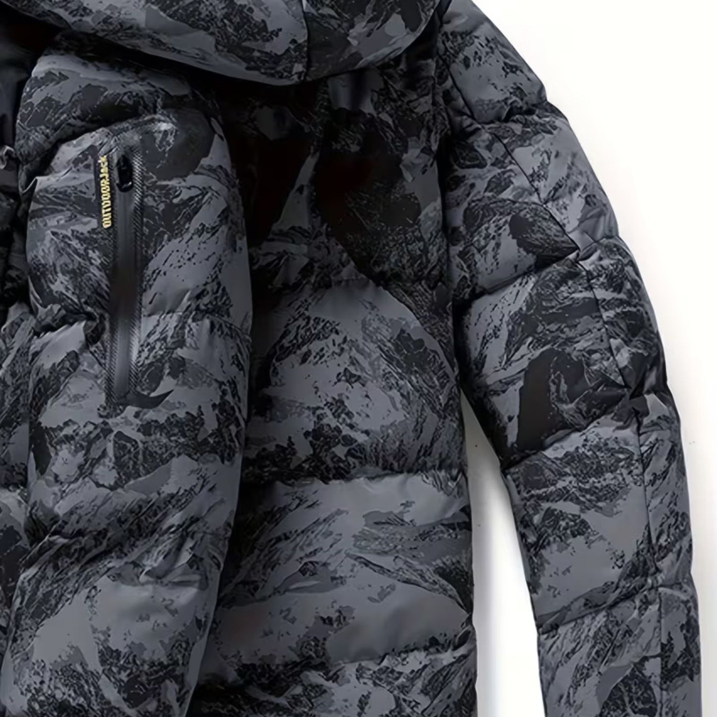 Camo Hooded Puffer Jacket | Revangiol