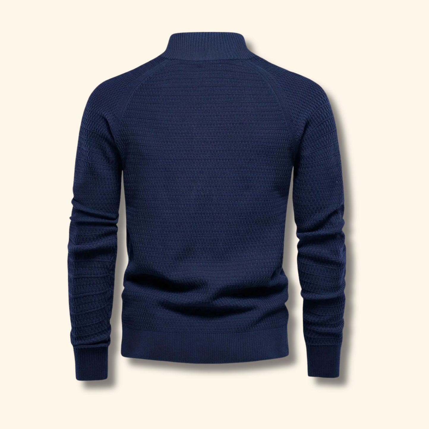 Textured Mandarin Collar Cardigan | Revangiol