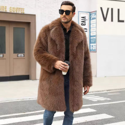 Voluminous Collar Luxury Fur Coat | Revangiol