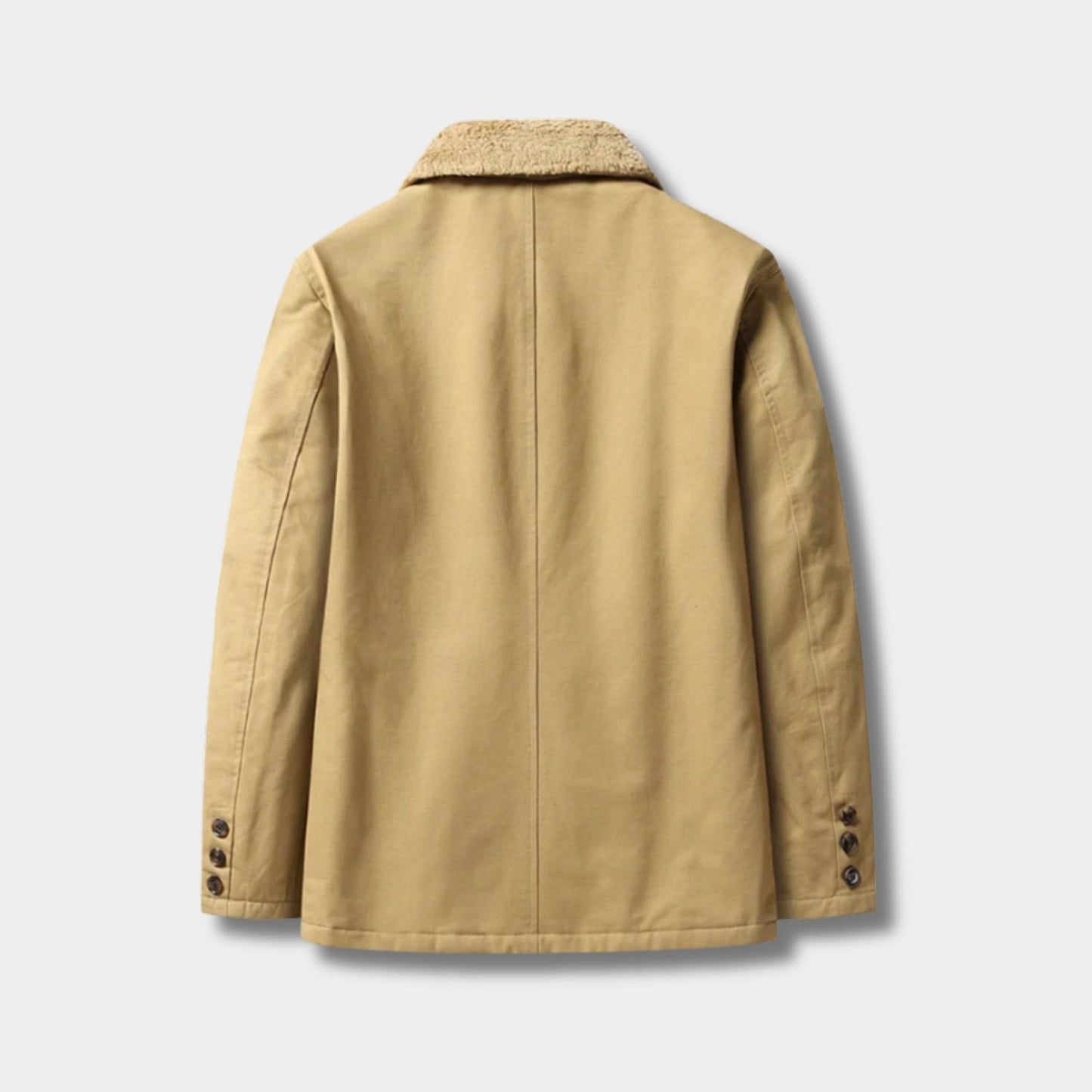 Shearling Lined Button Winter Jacket | Revangiol