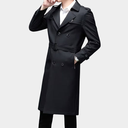 Double-Breasted Lapel Over Coat | Revangiol