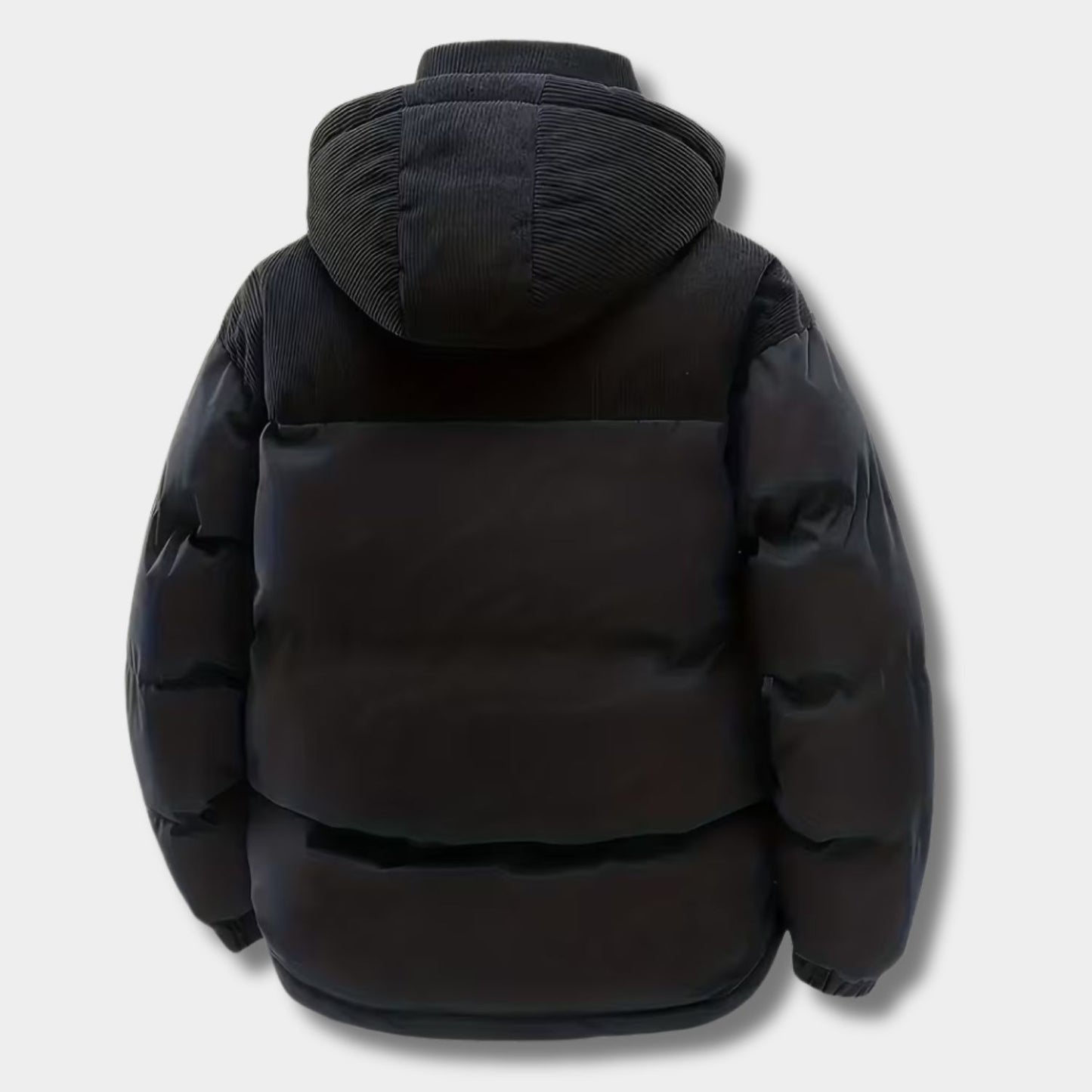 Corduroy Hooded Puffer Jacket | Revangiol