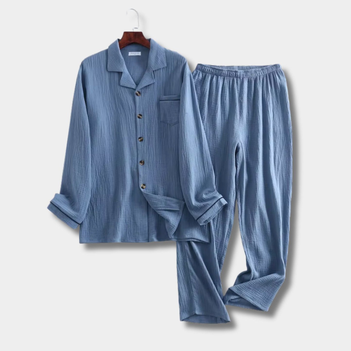 Button Front Lounge Pajama Set | Revangiol