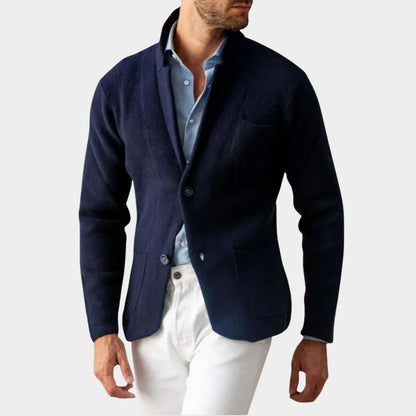 Tailored Collar Knit Cardigan | Revangiol