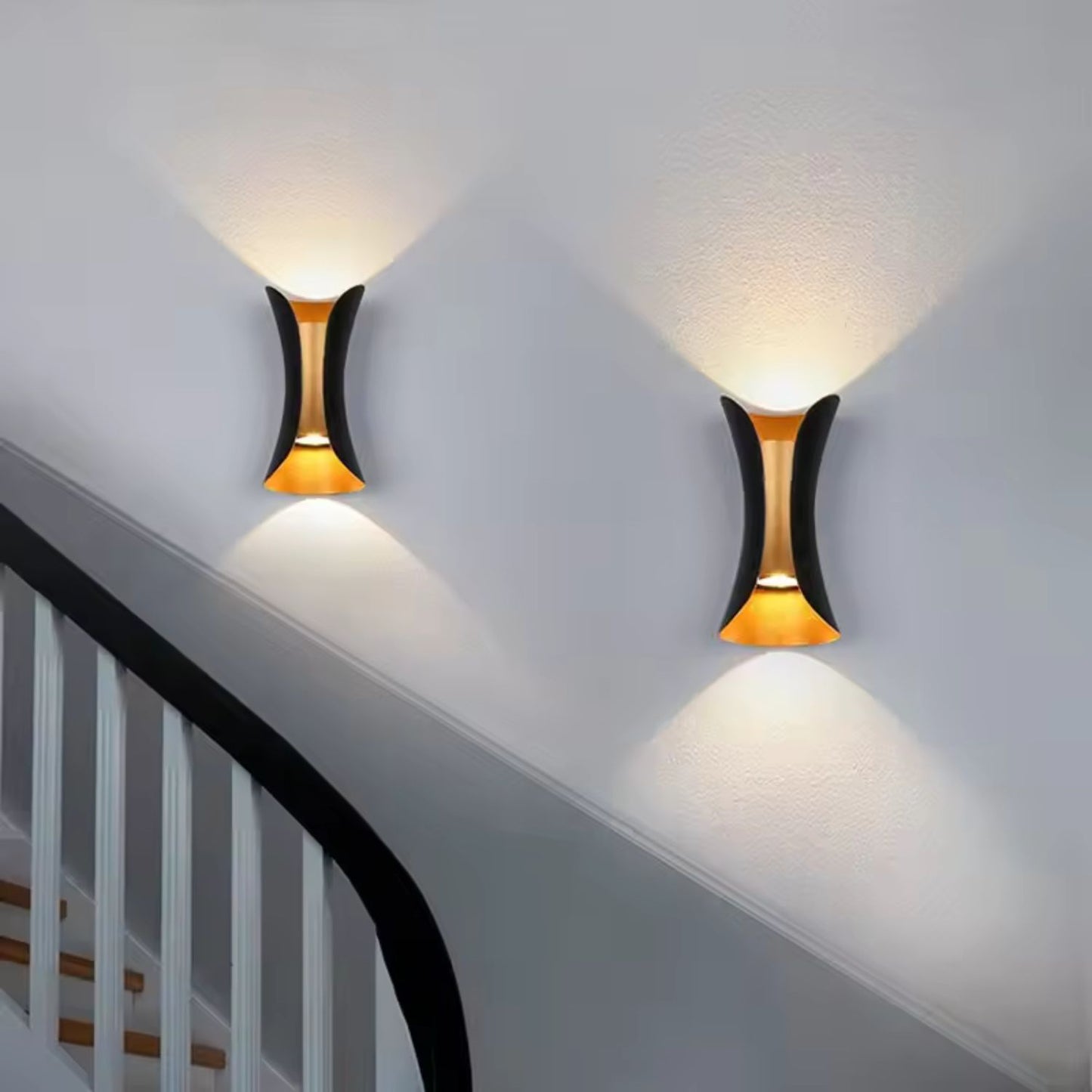 Modern Black Gold Wall Light | Revangiol