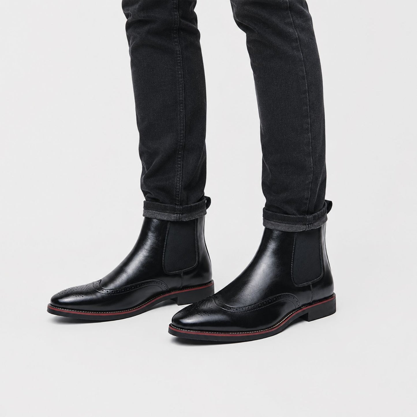 Wingtip Chelsea Dress Boots | Revangiol