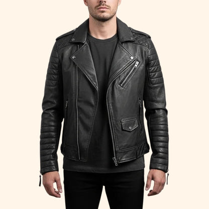Classic Biker Leather Jacket | Revangiol