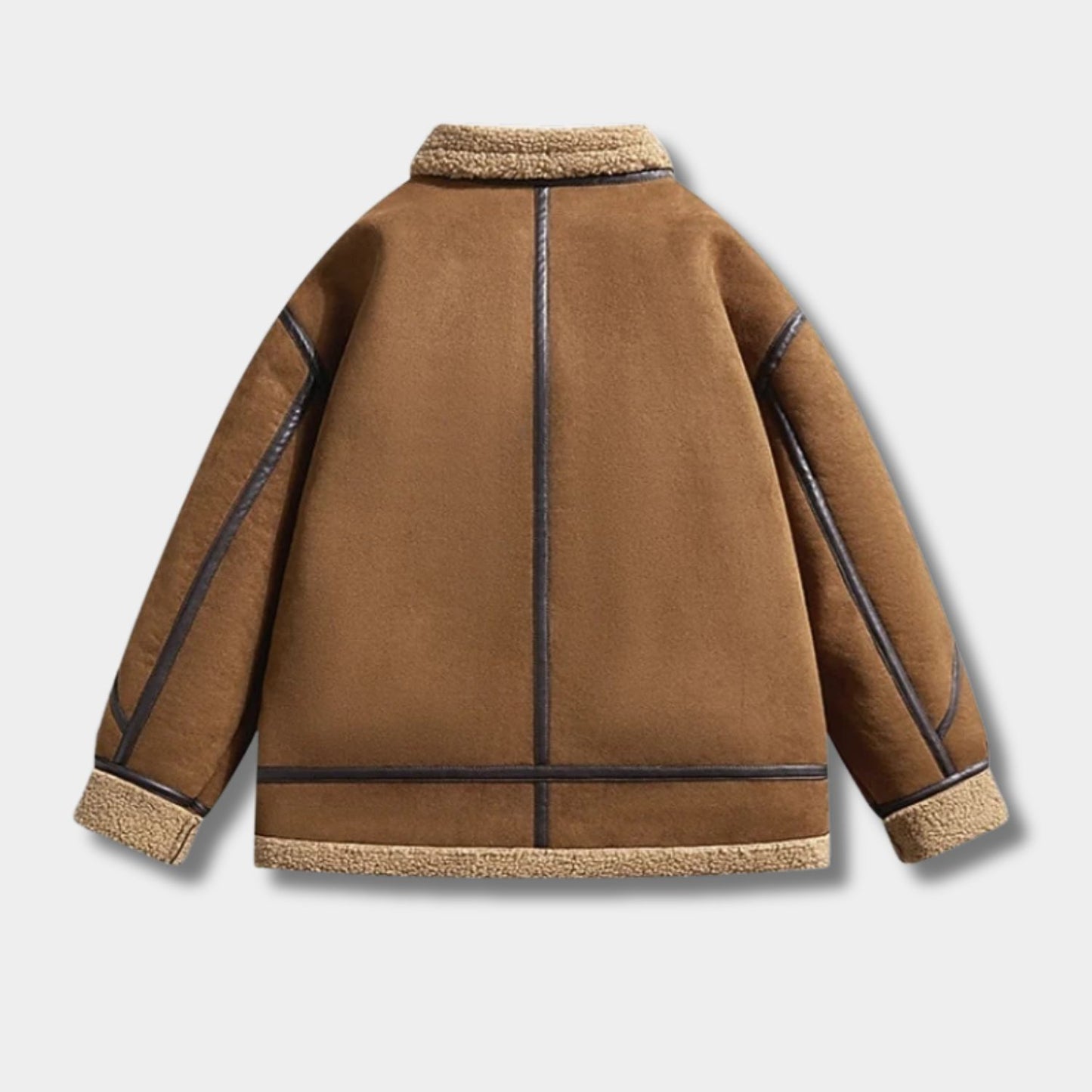 Rugged Sherpa-Lined Aviator Jacket | Revangiol