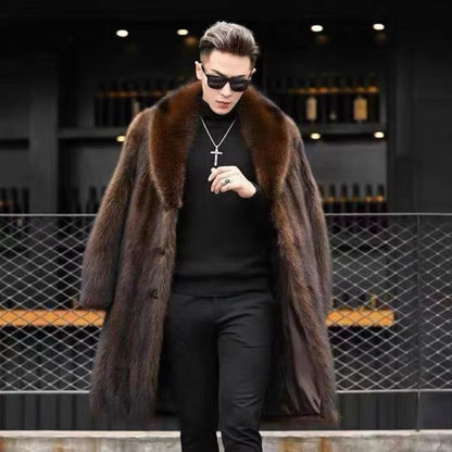 Button Front Plush Fur Coat | Revangiol