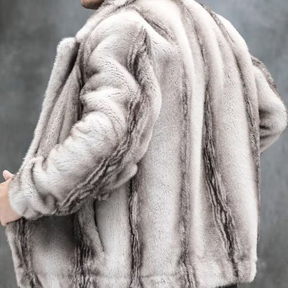Classic Lapel Faux Fur Jacket | Revangiol