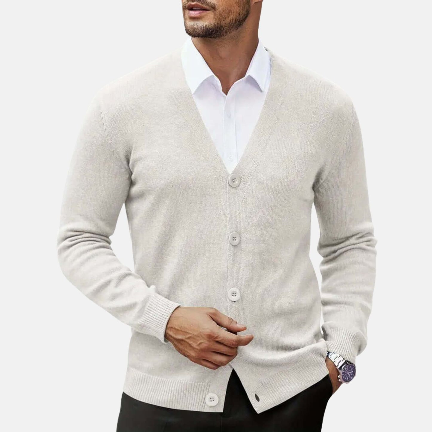 Classic Button Knit Cardigan | Revangiol