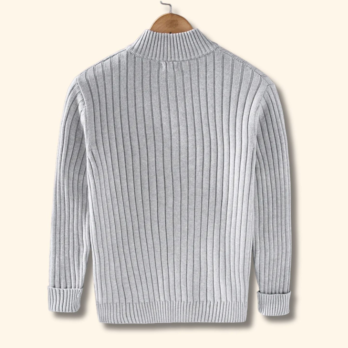 Ribbed Zip Front Cardigan | Revangiol